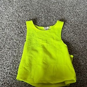 Bright yellow crop top